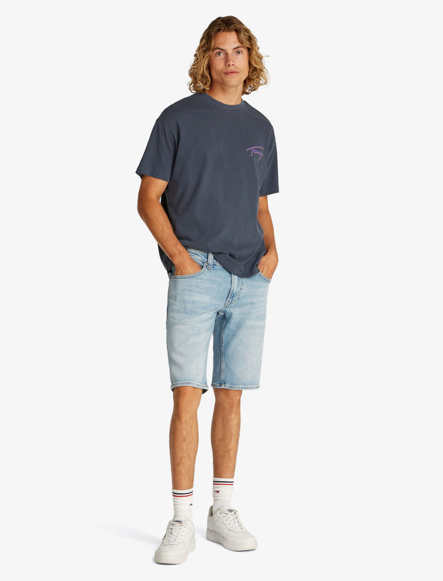 Tommy Jeans Faded Graphic Erkek Mavi T-Shirt Tommy Jeans Faded Graphic Erkek Mavi T-Shirt