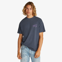 Tommy Jeans Faded Graphic Erkek Mavi T-Shirt Tommy Jeans Faded Graphic Erkek Mavi T-Shirt