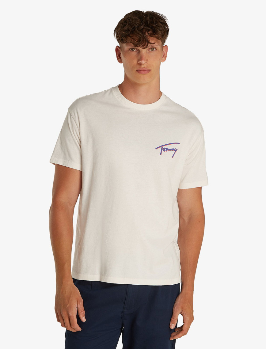 Tommy Jeans Faded Graphic Erkek Gri T-Shirt Tommy Jeans Faded Graphic Erkek Gri T-Shirt