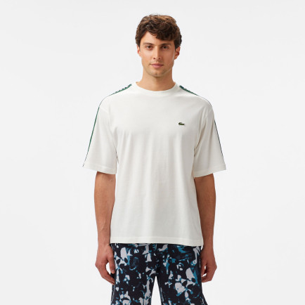 Lacoste Erkek Relaxed Fit Bisiklet Yaka Baskılı Beyaz T-Shirt Lacoste Erkek Relaxed Fit Bisiklet Yaka Baskılı Beyaz T-Shirt