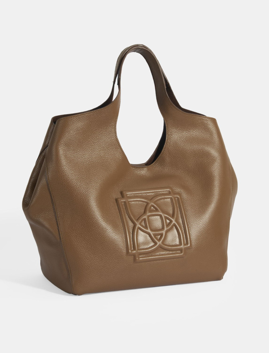 Kadın Turuncu Deri Hobo Çanta