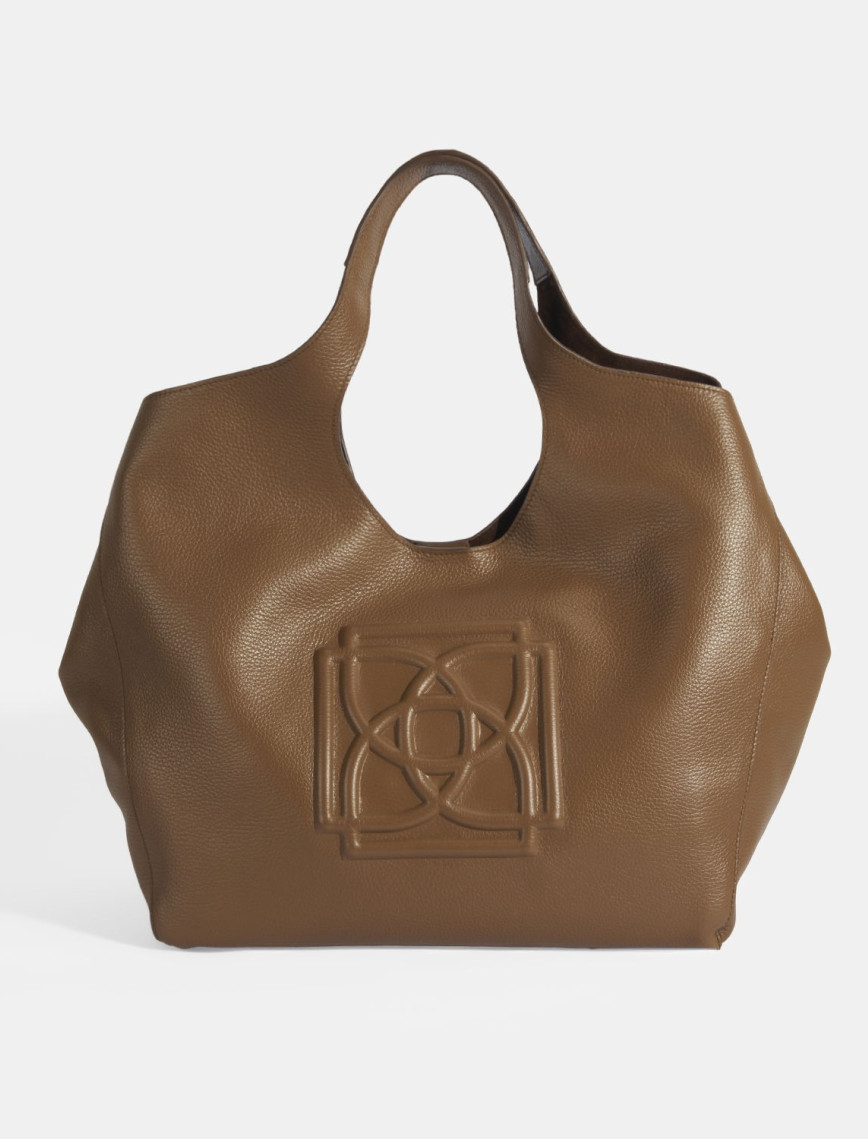 Kadın Turuncu Deri Hobo Çanta