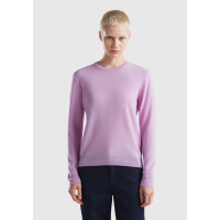 Kadın Lila Bisiklet Yaka Merino Kazak Kadın Lila Bisiklet Yaka Merino Kazak