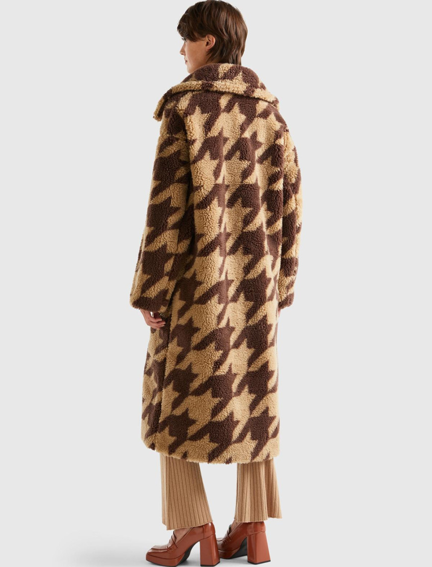 Kadın Kahverengi Kazayağı Teddy Palto Kadın Kahverengi Kazayağı Teddy Palto