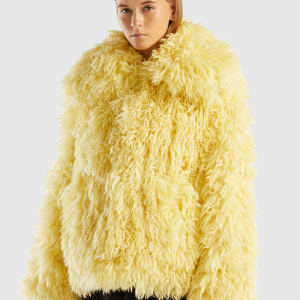 Kadın Sarı Yakalı Teddy Ceket Kadın Sarı Yakalı Teddy Ceket