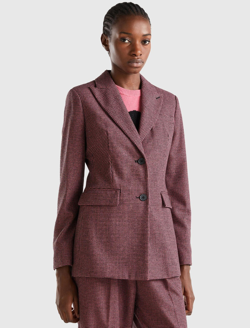 Kadın Siyah- Beyaz 2 Düğmeli Ceket Kadın Siyah- Beyaz 2 Düğmeli Ceket