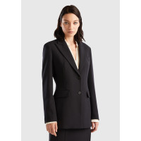 Kadın Siyah Çift Düğmeli Ceket Kadın Siyah Çift Düğmeli Ceket