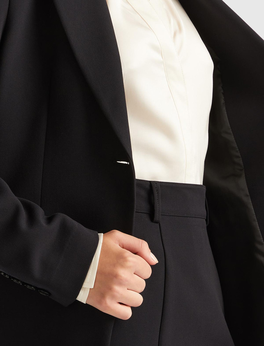 Kadın Siyah Çift Düğmeli Ceket Kadın Siyah Çift Düğmeli Ceket