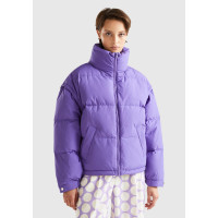 Kadın Mor Kaz Tüyü Dolgulu Pufa Mont