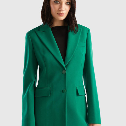 Kadın Yeşil Çift Düğmeli Ceket Kadın Yeşil Çift Düğmeli Ceket