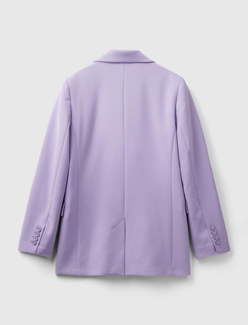 Kadın Lila Kruvaze Ceket Kadın Lila Kruvaze Ceket