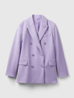 Kadın Lila Kruvaze Ceket Kadın Lila Kruvaze Ceket