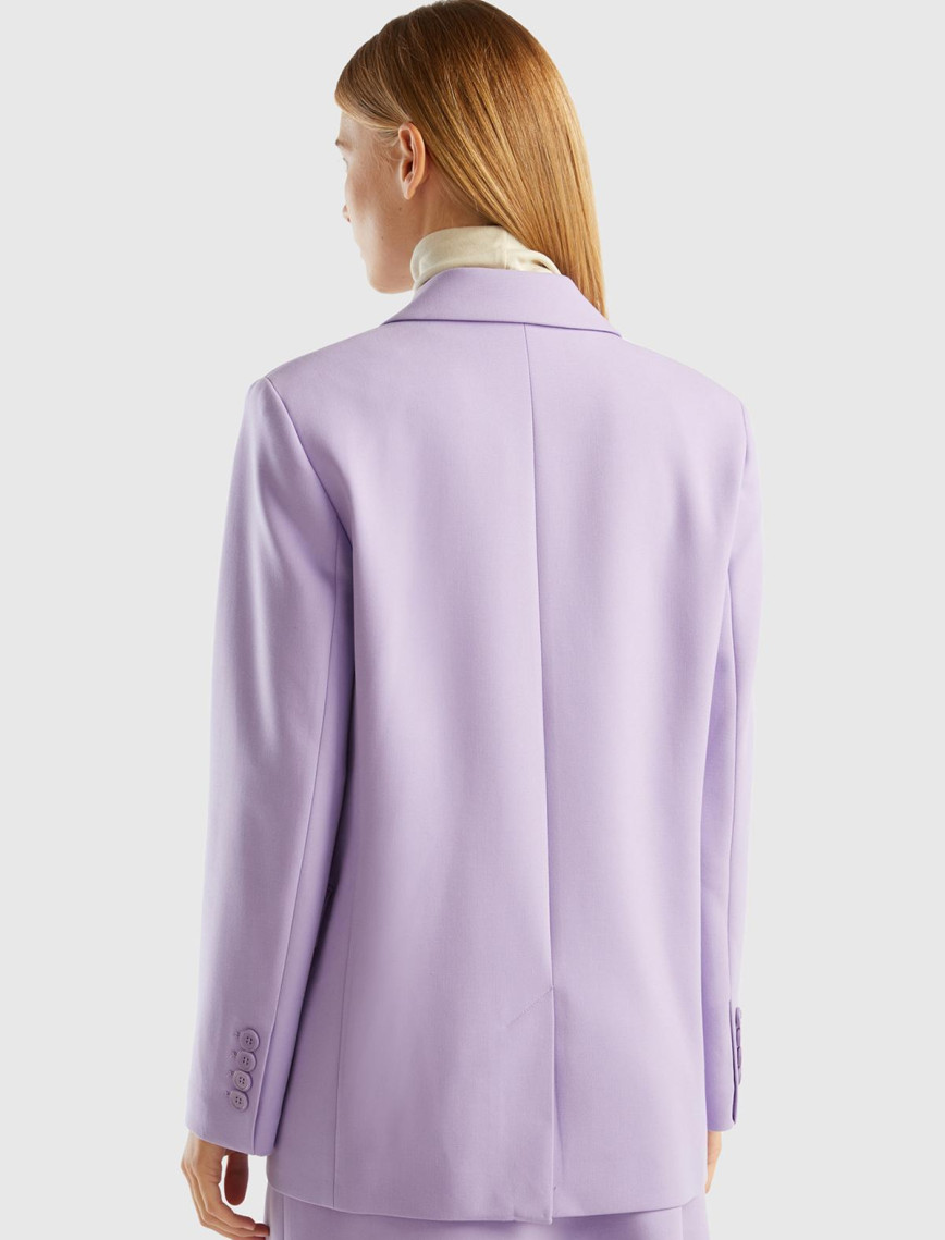 Kadın Lila Kruvaze Ceket Kadın Lila Kruvaze Ceket