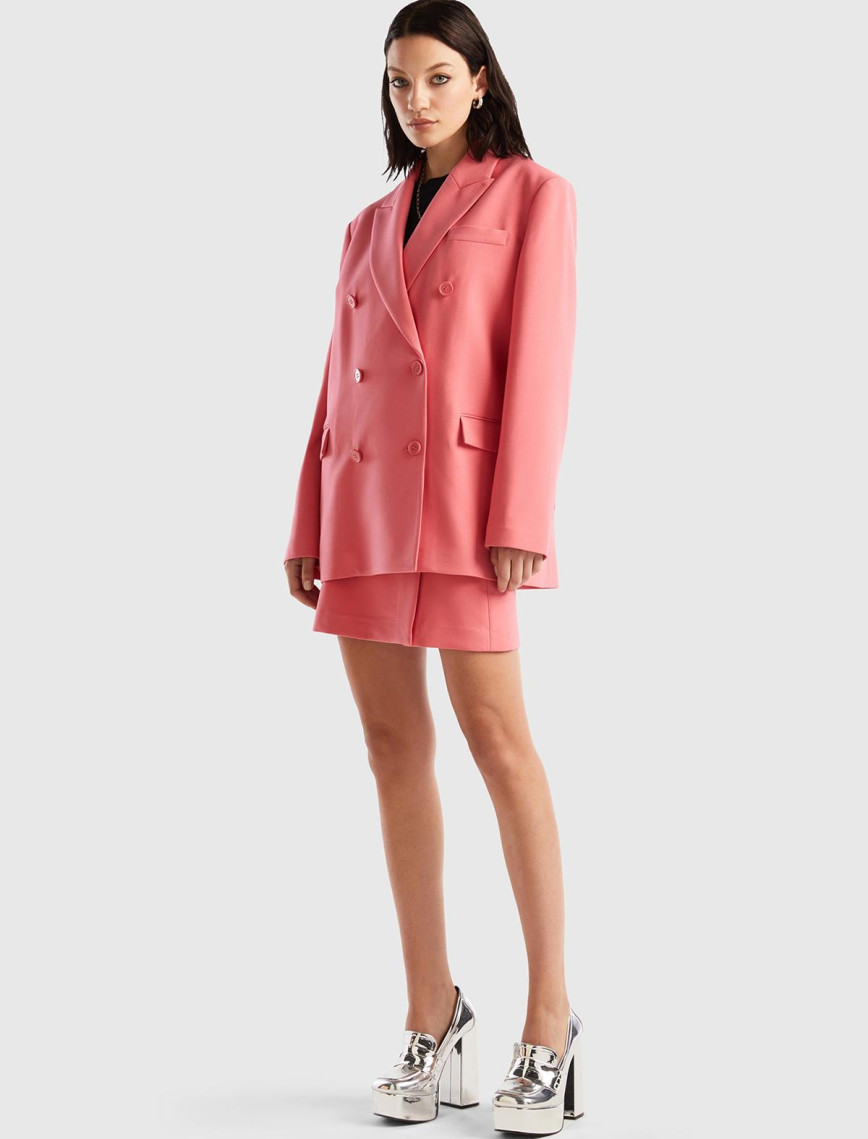 Kadın Gül Kurusu Kruvaze Ceket Kadın Gül Kurusu Kruvaze Ceket