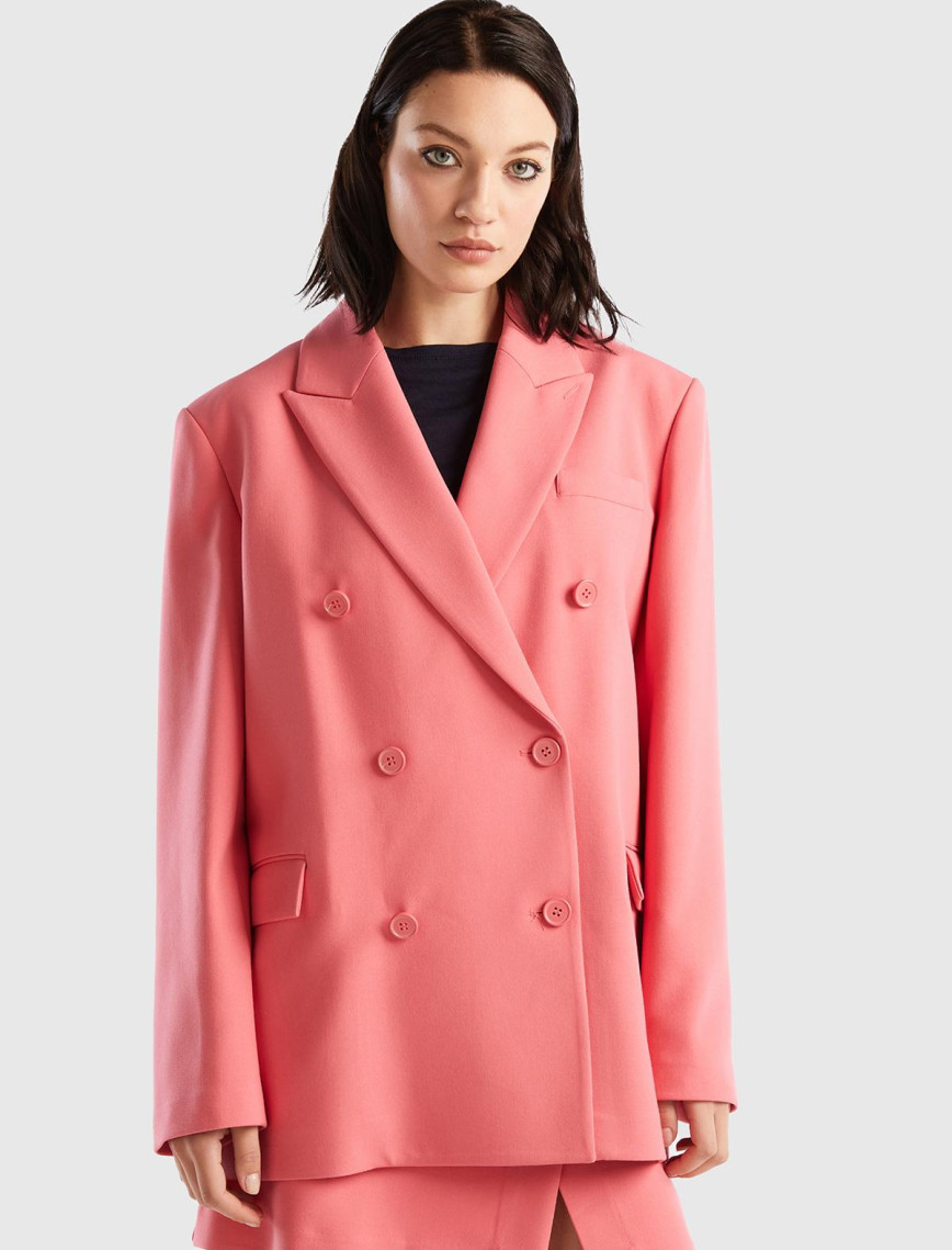 Kadın Lila Kruvaze Ceket Kadın Lila Kruvaze Ceket