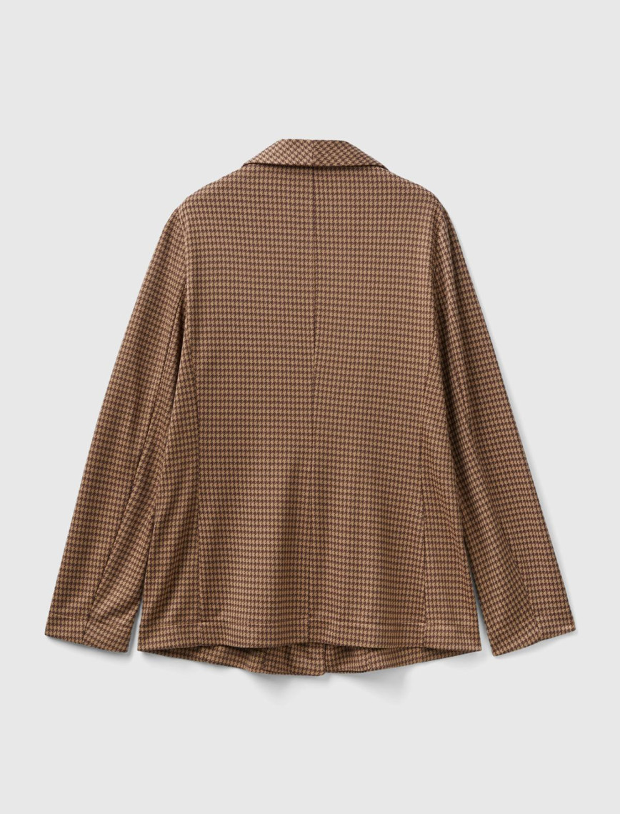 Kadın Taba Kazayağı Desenli Ceket Kadın Taba Kazayağı Desenli Ceket