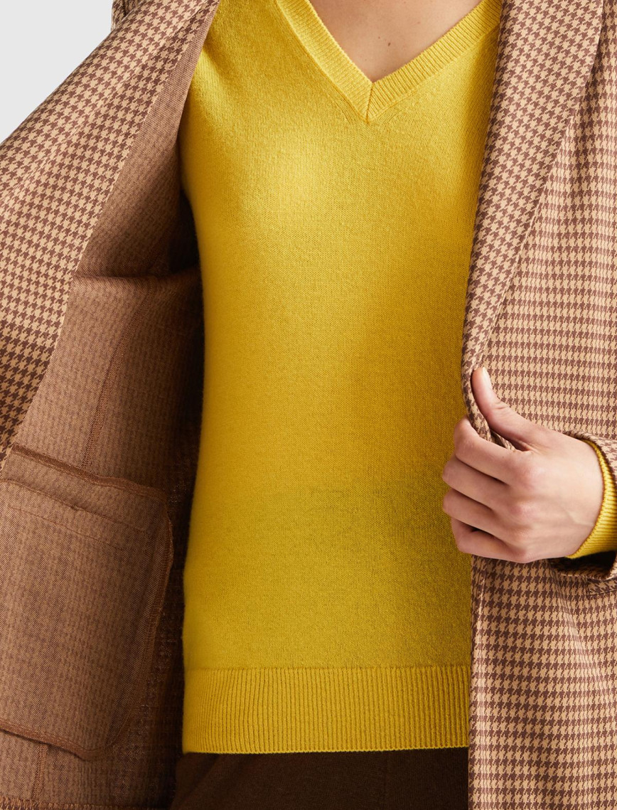 Kadın Taba Kazayağı Desenli Ceket Kadın Taba Kazayağı Desenli Ceket