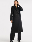 Kadın Siyah Kruvaze Palto Kadın Siyah Kruvaze Palto