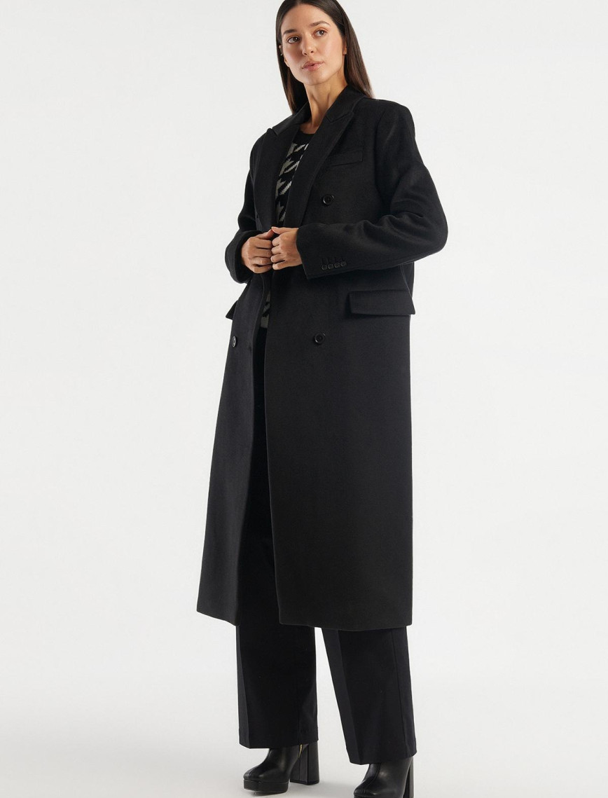 Kadın Gül Kurusu Kruvaze Palto Kadın Gül Kurusu Kruvaze Palto