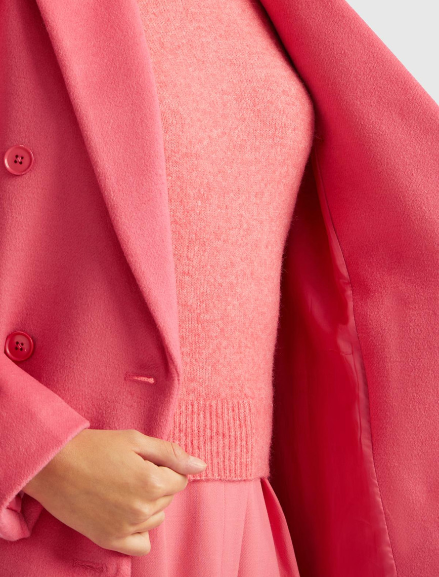 Kadın Gül Kurusu Kruvaze Palto Kadın Gül Kurusu Kruvaze Palto