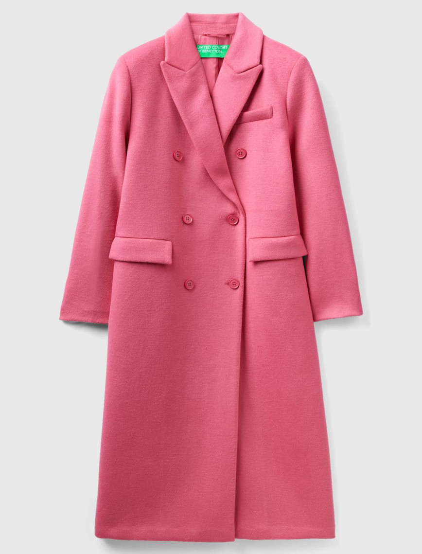 Kadın Gül Kurusu Kruvaze Palto Kadın Gül Kurusu Kruvaze Palto