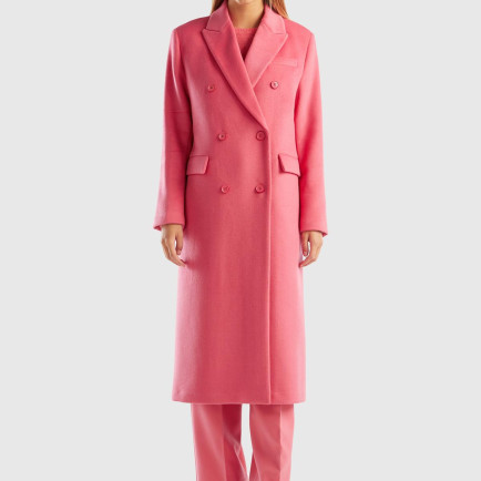 Kadın Gül Kurusu Kruvaze Palto Kadın Gül Kurusu Kruvaze Palto