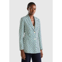 Kadın Yeşil Mix Çiçek Desenli Ceket Kadın Yeşil Mix Çiçek Desenli Ceket