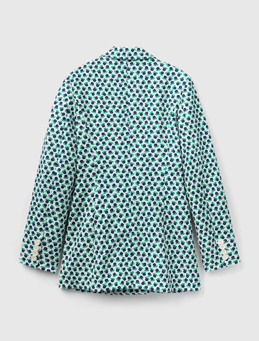 Kadın Yeşil Mix Çiçek Desenli Ceket Kadın Yeşil Mix Çiçek Desenli Ceket