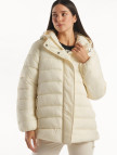 Kadın Krem Pufa Mont Kadın Krem Pufa Mont