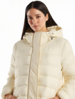 Kadın Krem Pufa Mont Kadın Krem Pufa Mont
