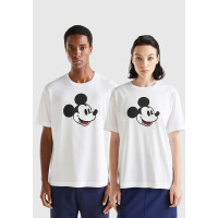 Unisex Beyaz %100 Koton Disney Baskılı T-Shirt