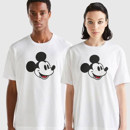 Unisex Beyaz %100 Koton Disney Baskılı T-Shirt Unisex Beyaz %100 Koton Disney Baskılı T-Shirt