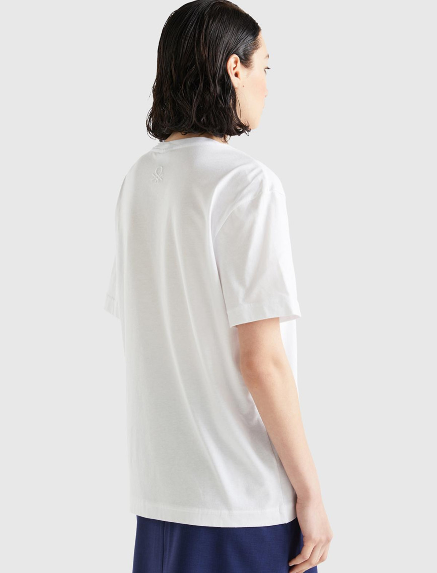 Unisex Beyaz %100 Koton Disney Baskılı T-Shirt