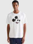 Unisex Beyaz %100 Koton Disney Baskılı T-Shirt