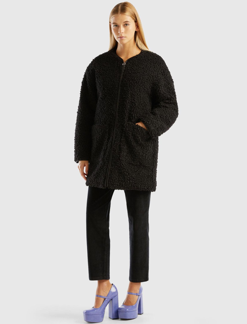 Kadın Krem Yakasız İnce Mont Kadın Krem Yakasız İnce Mont