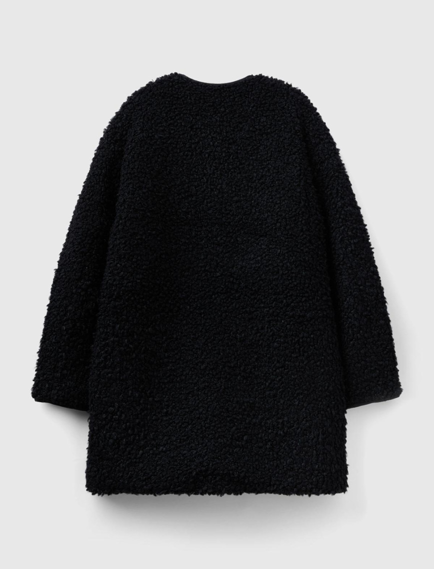 Kadın Siyah Yakasız İnce Mont Kadın Siyah Yakasız İnce Mont