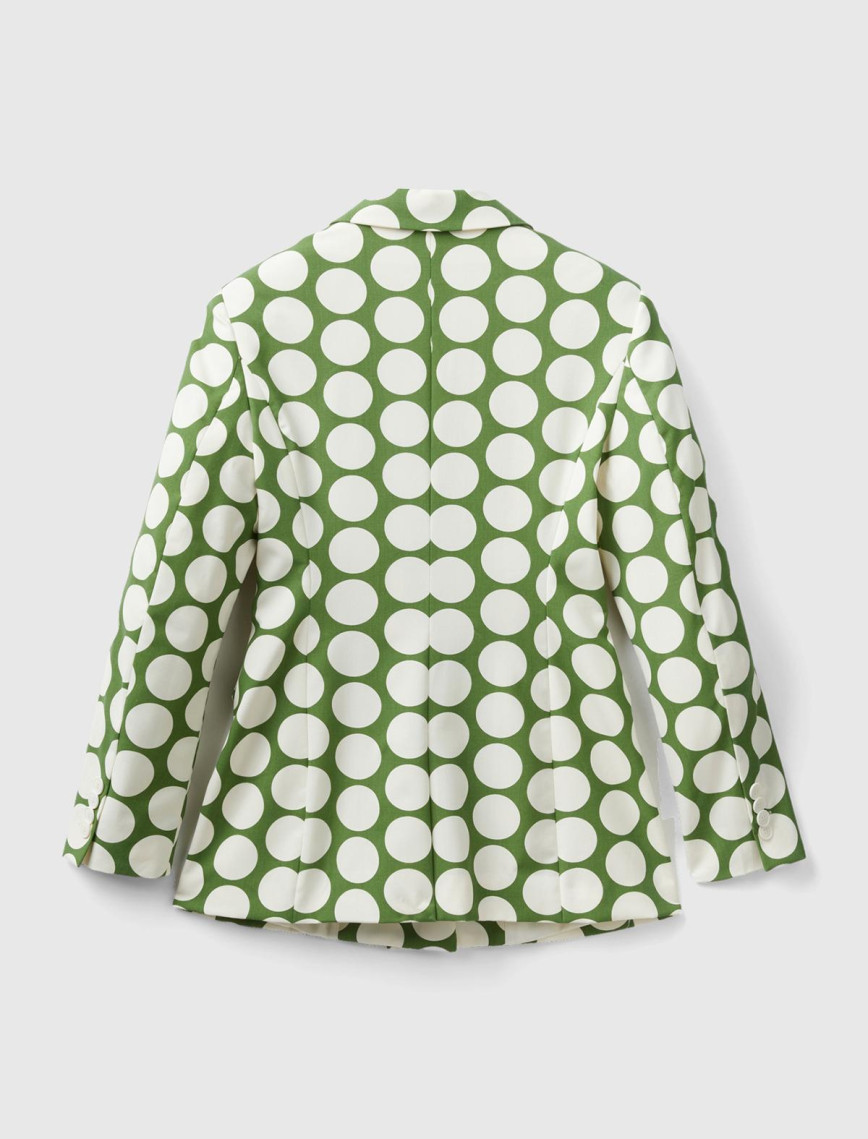 Kadın Yeşil Puantiyeli Ceket Kadın Yeşil Puantiyeli Ceket