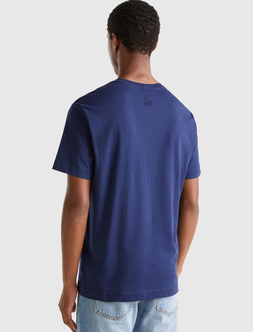 Unisex Lacivert %100 Koton Disney Baskılı T-Shirt