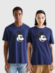 Unisex Lacivert %100 Koton Disney Baskılı T-Shirt