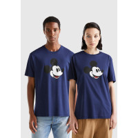 Unisex Lacivert %100 Koton Disney Baskılı T-Shirt