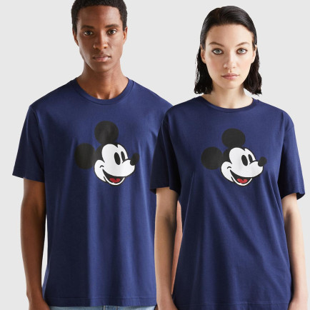 Unisex Lacivert %100 Koton Disney Baskılı T-Shirt Unisex Lacivert %100 Koton Disney Baskılı T-Shirt