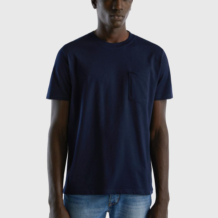 Erkek Lacivert %100 Koton Cepli T-Shirt Erkek Lacivert %100 Koton Cepli T-Shirt