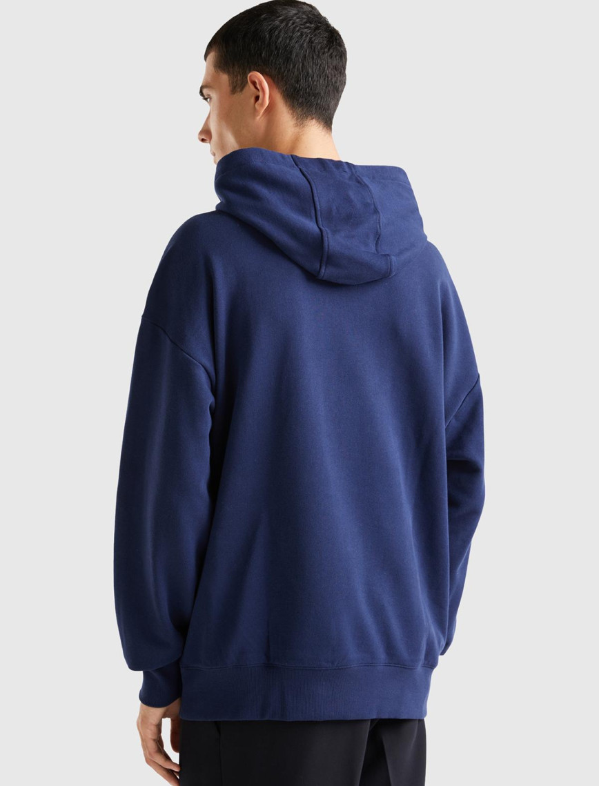 Unisex Lacivert Disney Desenli Kapşonlu Sweatshirt