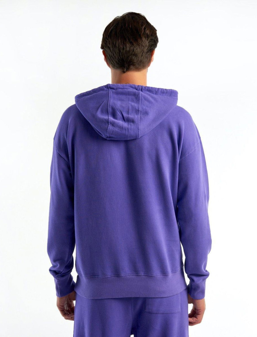 Erkek Mor Kapşonlu Kangru Cepli Sweatshirt Erkek Mor Kapşonlu Kangru Cepli Sweatshirt