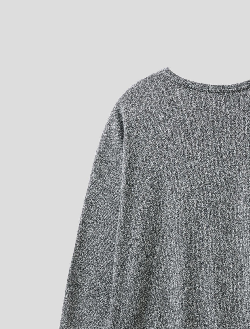 Kadın Antrasit Melanj Uzun Kollu Viskoz T-Shirt