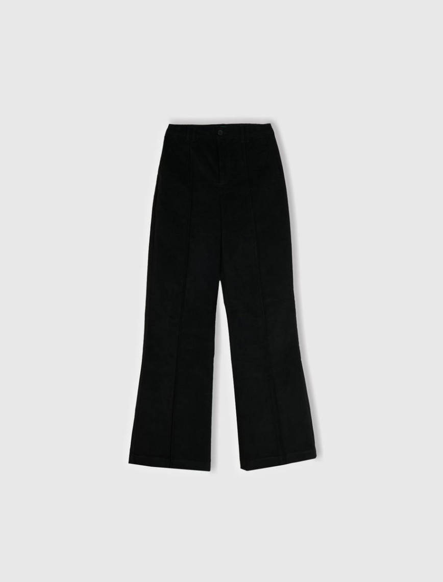 Kadın Bordo Esnek Kadife Pantolon Kadın Bordo Esnek Kadife Pantolon