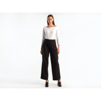 Kadın Beyaz Uzun Kollu Geniş Yaka Viskos Karışımlı Tshirt Kadın Beyaz Uzun Kollu Geniş Yaka Viskos Karışımlı Tshirt