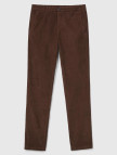 Erkek Koyu Kahverengi Esnek Kadife Pantolon