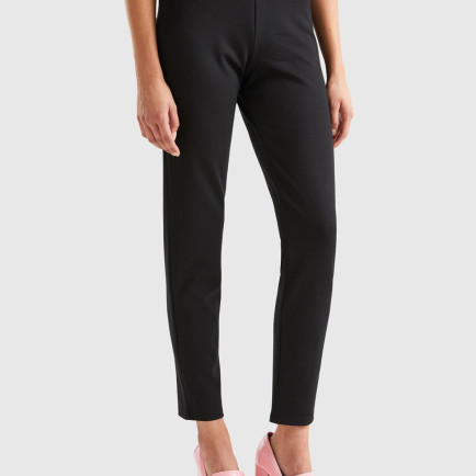 Kadın Siyah Poliviskoz Skinny Fit Pantolon