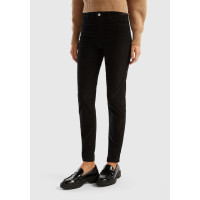 Kadın Siyah Slim Fit Kadife Pantolon